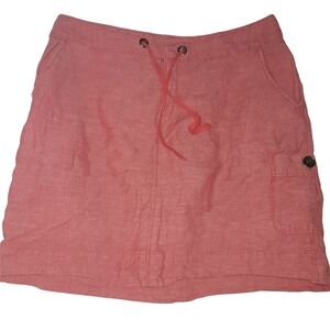 Columbia Pink Linen Blend Skirt 8
